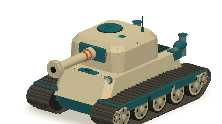 Behemoth heavy tank rendered from the saved Tank Rush game model