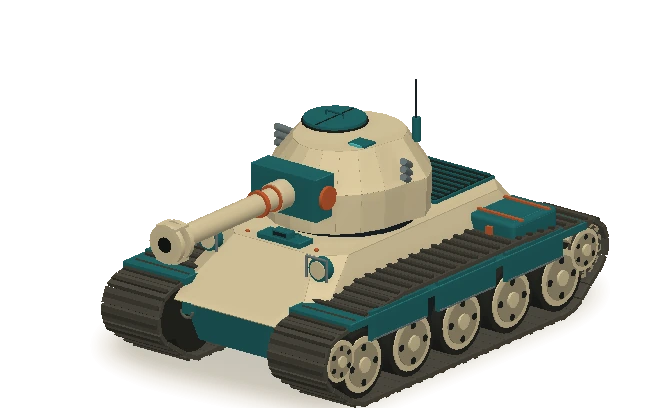 Vanguard medium tank rendered from the saved Tank Rush game model